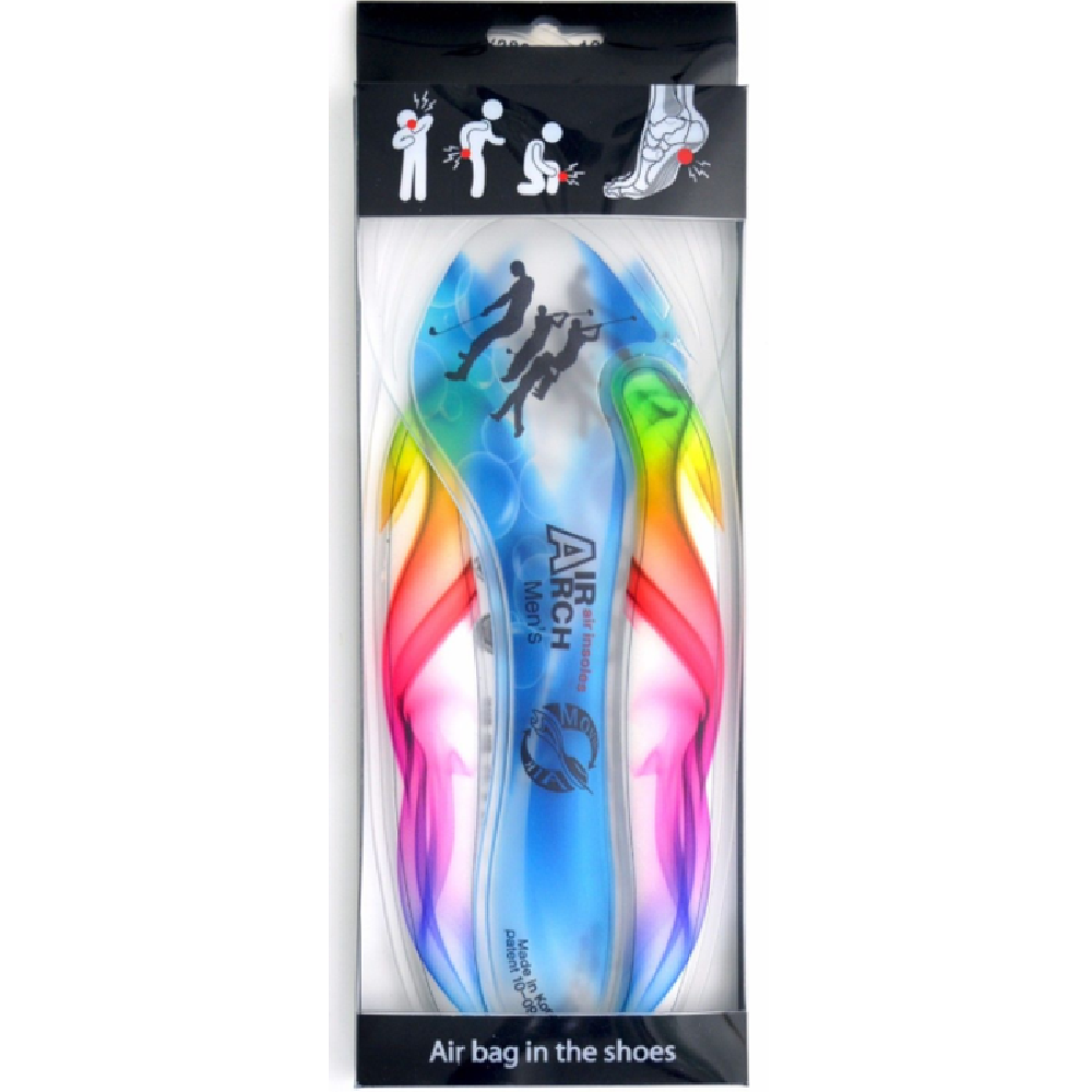 Air Arch Golf Rainbow Shoes Insoles Men Women Orthotic Support Flat Feet Inserts