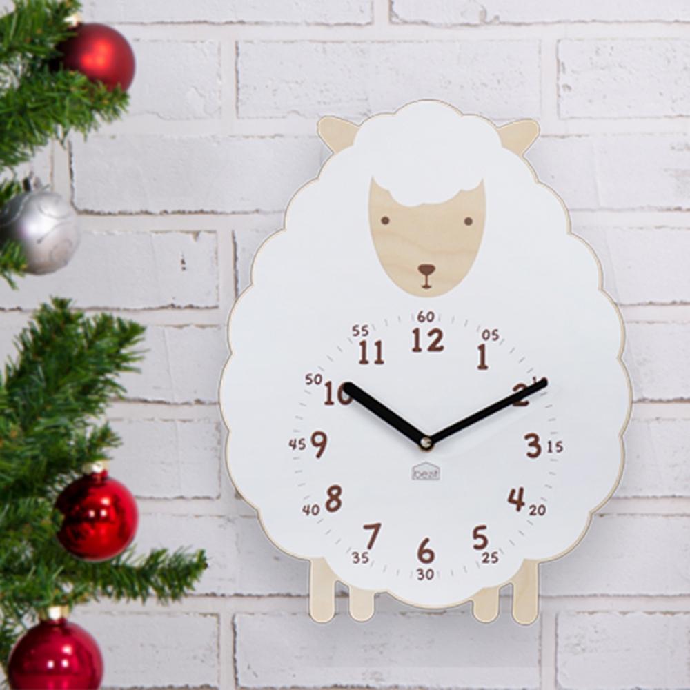 Sweet Lamb non-ticking Silent Wall Clock