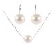 full image Leclairvaux_Artificial-Pearl And Platinum-Plated Brass_City-in-Pure, Earrings and Necklace Set_10mm,
