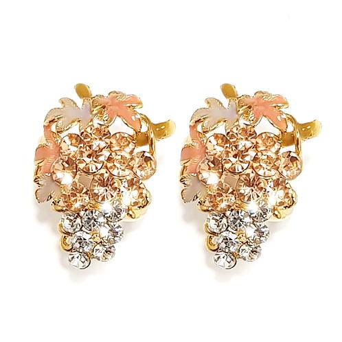 [Humming*J] Grape vine earrings