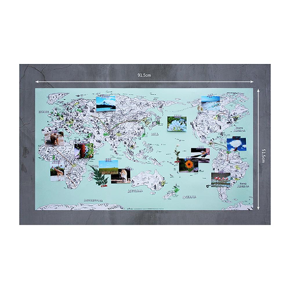 Dream Sky D-MAP Decorative Coloring Painting DIY Paper World Map - Coral PINK