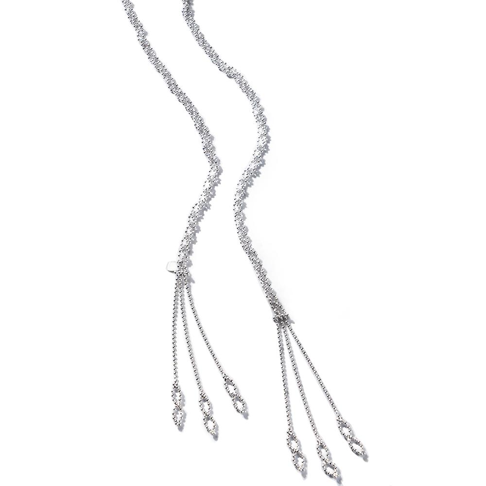 Silver embroidery crafted Scarf Necklaces : K369