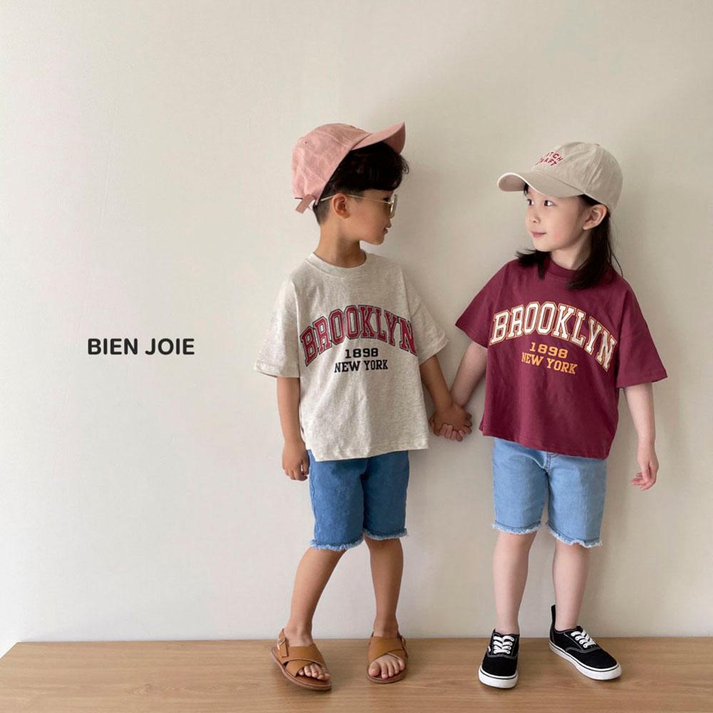 Brooklyn, Printing, New York T-shirt, Short-sleeved T-shirt, Children's clothes, cotton
