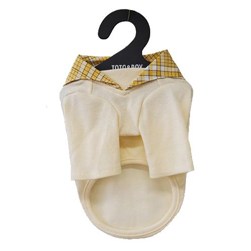 Rora Check Sailor T-shirt (Yellow / M size)