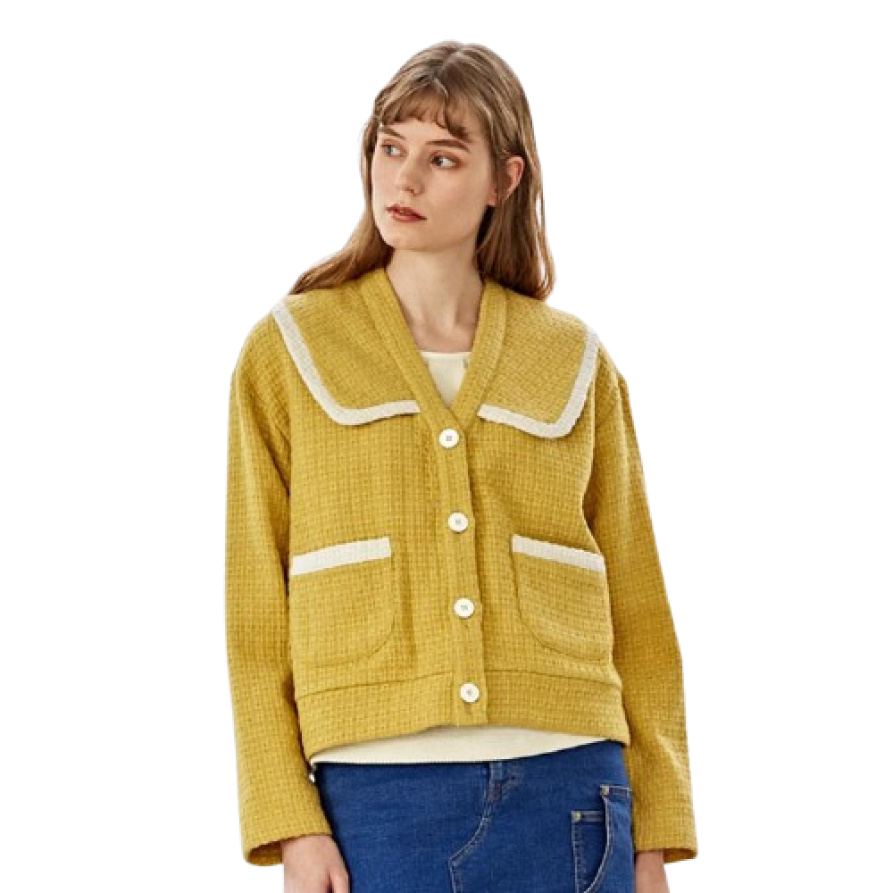 [CUSTOMUS] ﻿Sailor collar cardigan CXW23SKCD283