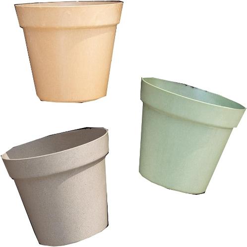 Freefactory Flower Plant Pot with Drainage Holes and Saucer Tray(Medium/Moss Green)