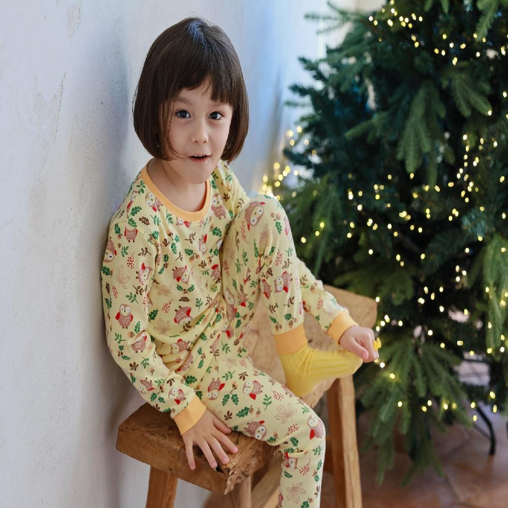 Charming Owl, Cotton set, Yellow