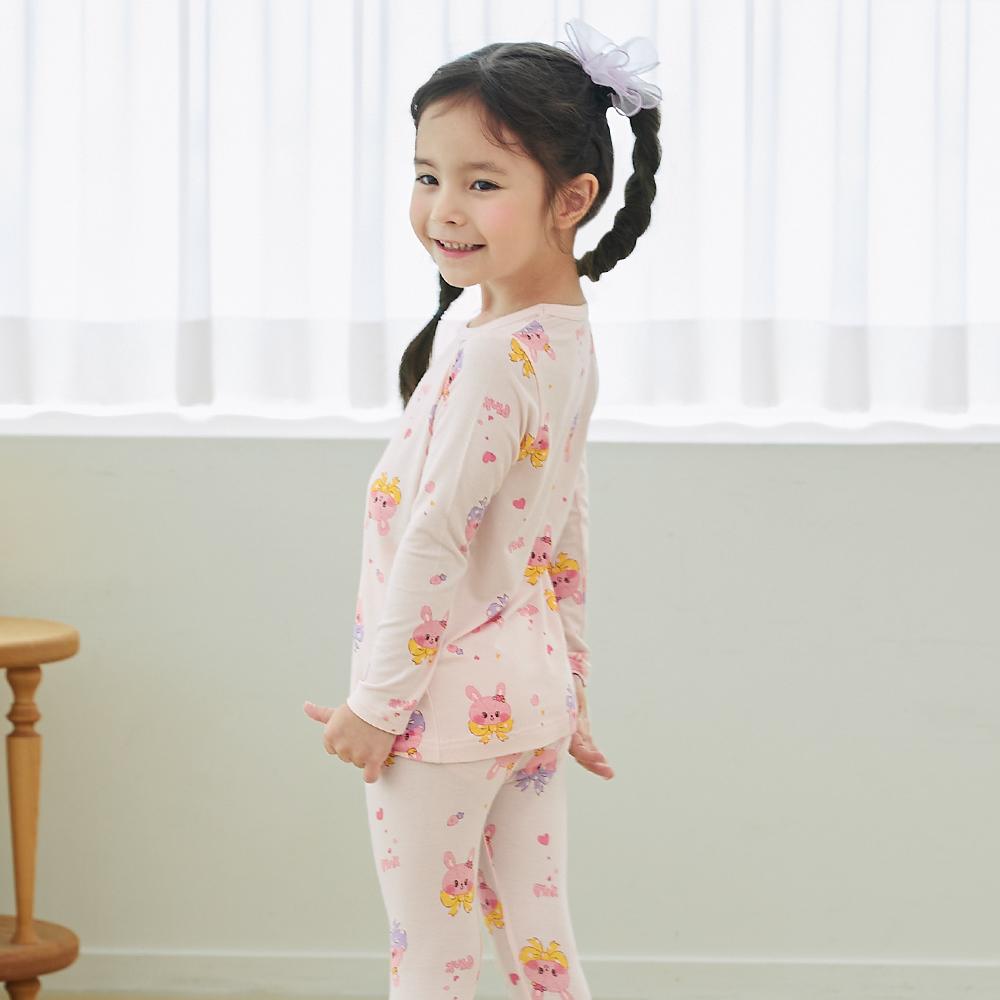 kids wear 40S 3/4 length modal <Ribbon bunny>